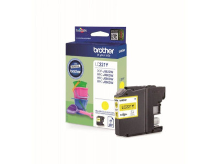 Cartouche Brother LC221Y - Jaune - 260 pages