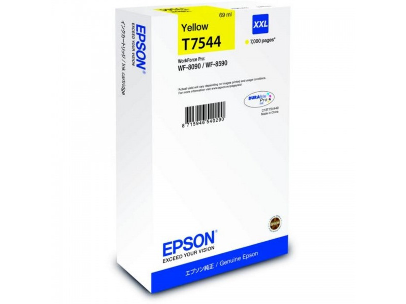 epson cartouche jet d'encre jaune t7544 capacidad 7.000 pages wf/8090dw/8590dwf