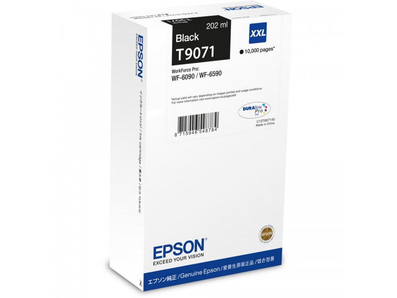 epson cartouche jet d'encre noir noir xxl capacidad 10.000 pages wf/6090dw/6590dwf