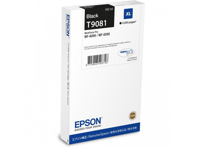 epson cartouche jet d'encre noir noir xl capacidad 5.000 pages wf/6090dw/6590dwf