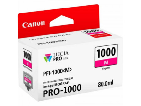 canon cartouche jet d'encre magenta pfi-1000 m 80ml pro 1000