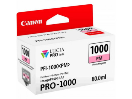 canon cartouche jet d'encre photo magenta pfi-1000 pm 80ml pro 1000