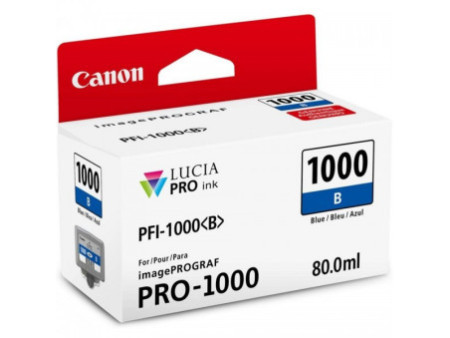 canon cartouche jet d'encre bleu pfi-1000 b 80ml pro 1000