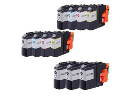 Multipack compatibles Brother LC223 XL (11 cartouches BK/C/M/Y)