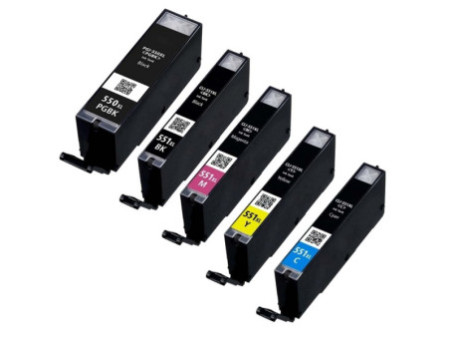 Multipack compatible Canon CLI-551 et PGI-550 (5 cartouches)