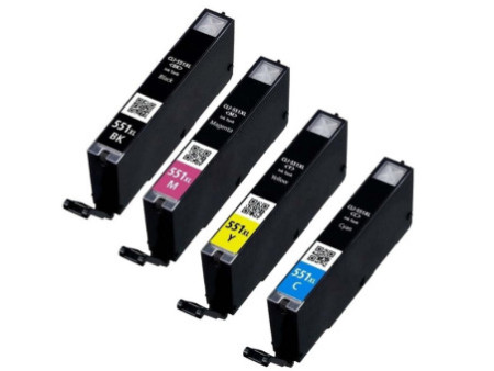 Multipack compatibles Canon CLI-551 - avec puce (4 cartouches)