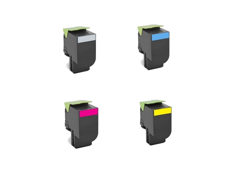 Pack de 4 toners compatibles Lexmark CX310/CX410/CX510
