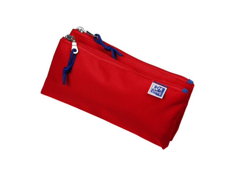 Oxford Trousse à deux compartiments, polyester, rouge