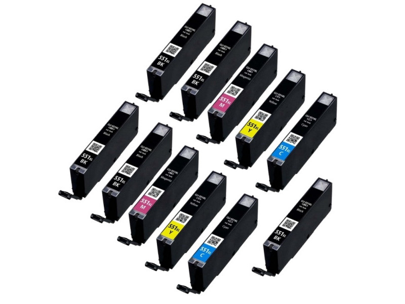 Multipack compatible Canon CLI-551 (11 cartouches)