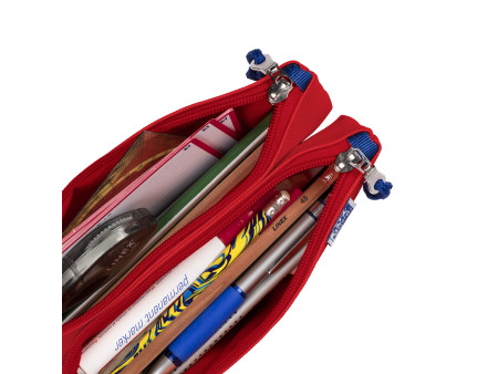 Oxford Trousse à deux compartiments, polyester, rouge