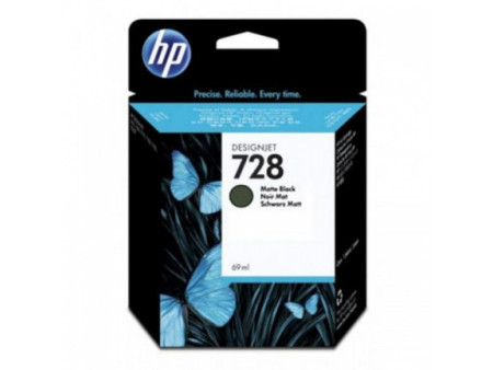 hewlett packard cartouche jet d'encre noir mate 728 69ml designjet/t730/t830