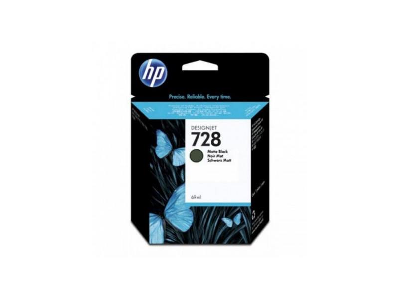hewlett packard cartouche jet d'encre noir mate 728 69ml designjet/t730/t830