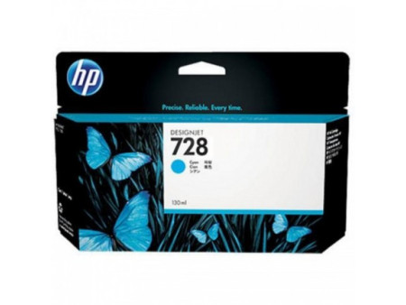 hewlett packard cartouche jet d'encre cyan 728 130ml designjet/t730/t830