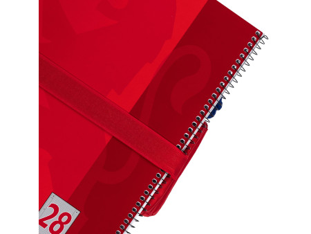 Oxford Trousse à deux compartiments, polyester, rouge