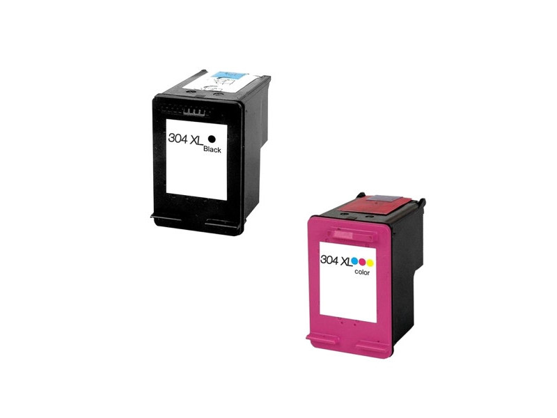 Lot de 2 cartouches compatibles HP 304XL - Noir + Couleur