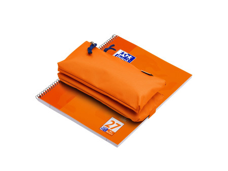 Oxford Trousse à deux compartiments, polyester, orange