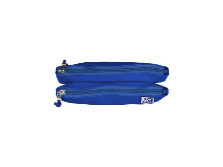Oxford Trousse à deux compartiments, polyester, bleu