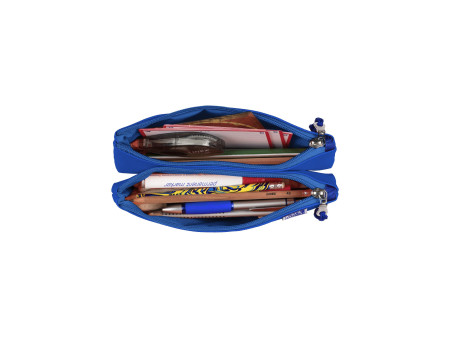 Oxford Trousse à deux compartiments, polyester, bleu