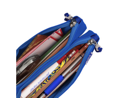 Oxford Trousse à deux compartiments, polyester, bleu