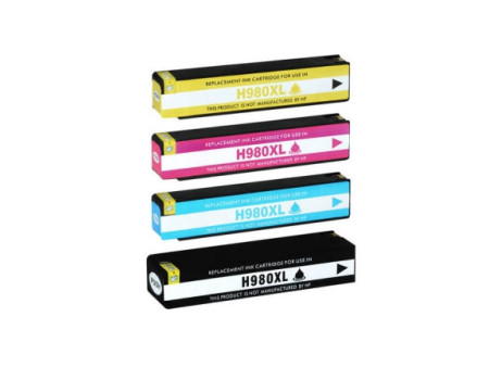 Multipack 4 cartouches compatibles HP980 - K/C/M/Y - 4x21.000 pages