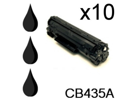 Lot de 10 toners compatibles HP CB435A