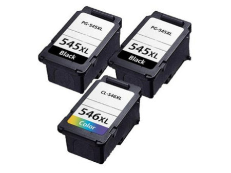 Multipack compatible Canon  PG-545XL/CL-546XL ( 2 noir + 1 couleur)