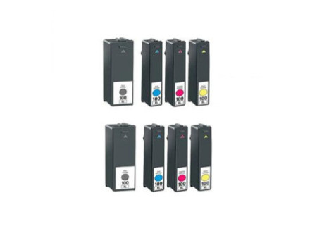 Multipack compatible Lexmark 100XL (8 cartouches)