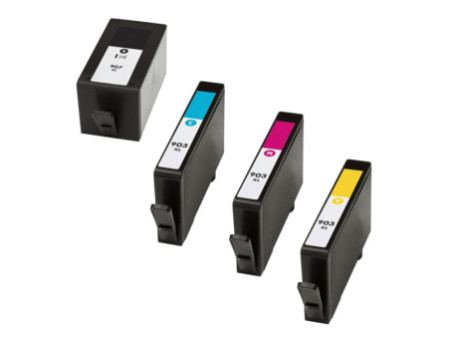 Lot de 4 cartouches compatibles HP 907XL BK + 903XL C/M/Y
