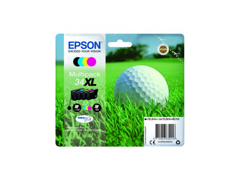 Multipack Epson 34XL BK/C/M/Y (4 cartouches)