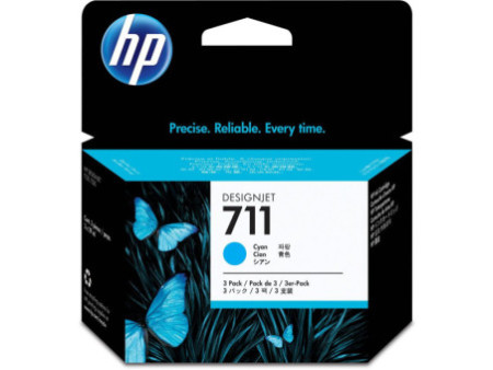 Cartouche Jet d'encre HP N°711 Cyan (*3)