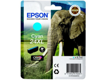 Cartouche Jet d'encre EPSON N°24XL Cyan