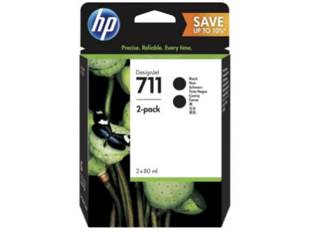 Cartouche Jet d'encre HP N°711 Noir (*2)