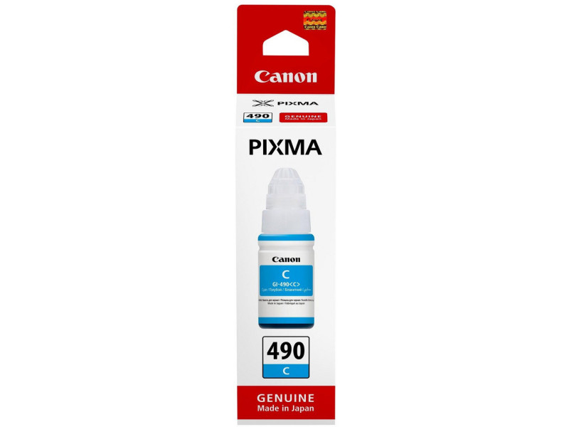 Bouteille encre CANON 490 - GI490 - 0664C001 - Cyan - 70 ml