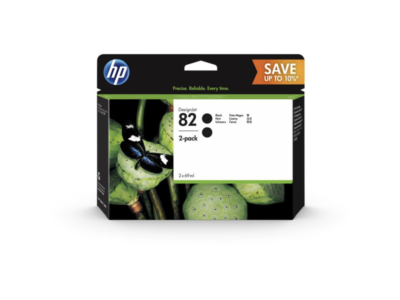 Cartouche Jet d'encre HP N°82 Noir (*2)