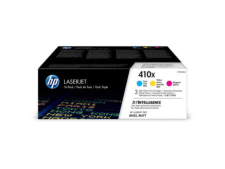 Toner Laser HP N°410X (1 Cyan + 1 Magenta + 1 Jaune)