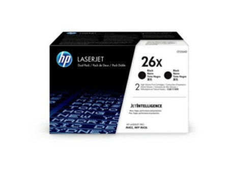 Toner Laser HP N°26X Noir (lot de 2)