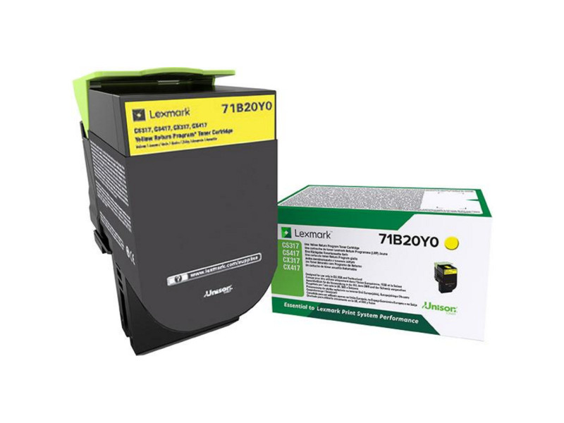 Toner Laser LEXMARK 71B20Y0 Jaune