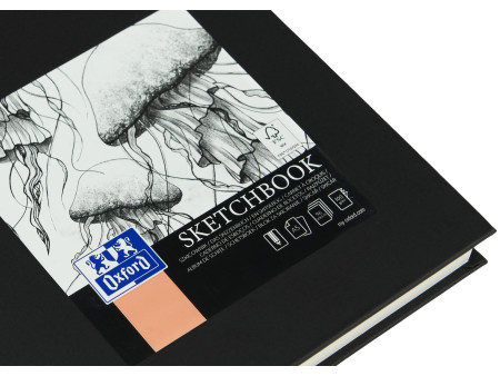 Oxford Cahier de croquis couverture rigide, A5, 96 feuilles