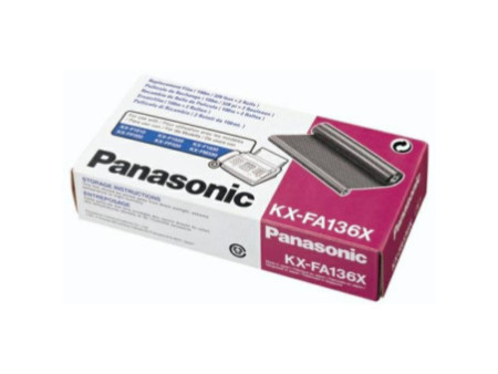 Ruban transfert thermique PANASONIC KX-FA136 Noir (lot de 2)