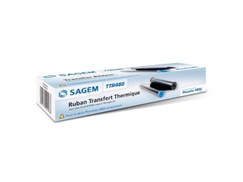 Ruban transfert thermique SAGEM TTR480 Noir