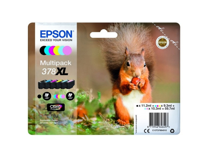 Multipack 6 Cartouches Epson 378XL - BK/C/M/Y/LC/LM