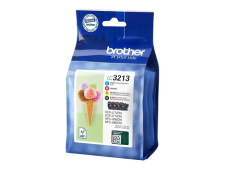 Cartouche Jet d'encre BROTHER (1 Noir + 1 Cyan + 1 Magenta + 1 Jaune) (*4) LC3213VA