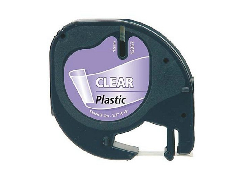 Ruban compatible DYMO Letra Tag, 12 mm x 4 m, en plastique