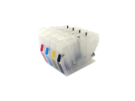 Cartouches rechargeables Brother LC3217 LC3219 + Reprogrammateur