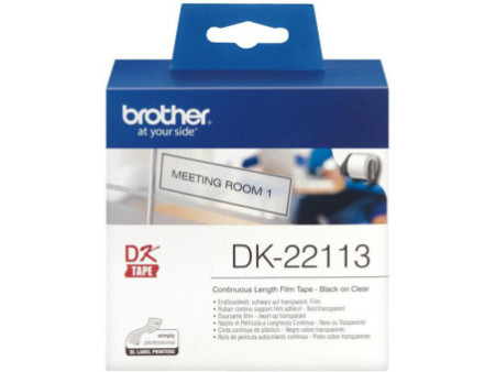 RUB PT ADHES NOIR/TRANSP 62MM RUBAN CONTINU SUPP ADHESIF DK22113