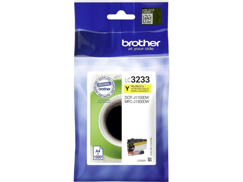 Cartouche Jet d'encre BROTHER Jaune LC3233Y