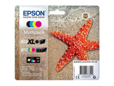 PACK4CART 603XL/STD STARFISHsx ALARME 500 PAGES XP-21S/31S/41S WF2830/2835/2850DWF C13T03A94020