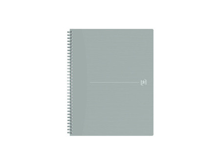 Oxford Cahier à spirales Origins, A4, ligné, gris