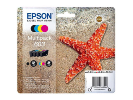 PACK 4CART 603 CMYN STARFISHsx ALARME 150 PAGES XP-21S/31S/41S WF2830/2835/2850DWF C13T03U64020
