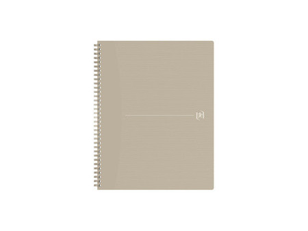 Oxford Cahier à spirales Origins, A4, ligné, gris